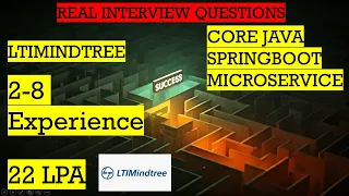 Core Java Java 8 Spring Boot Microservice Interview Questions LTIMindtree Real Interview