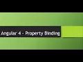 Component property binding with template in Angular 4