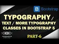 06 Bootstrap 5 Typography Bootstrap 5 Text More Typography Classes Bootstrap 5