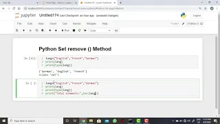 174 Python Set remove Method