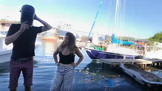 Fixing our boat in Honduras