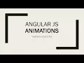 How To use ngAnimate Plugin In Angular JS