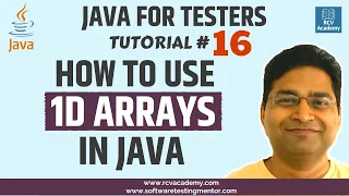 Java for Testers - How to use Single Dimensional Array in Java
