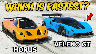GTA 5 ONLINE - HORUS VS VELENO GT (WHICH IS FASTEST?)