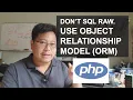 Code PHP Like A Pro by a Tech Lead Use an Object Relation Model For SQL