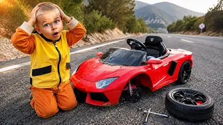The wheel fell off! Little Mechanic Saves the Car! 🚗🔧