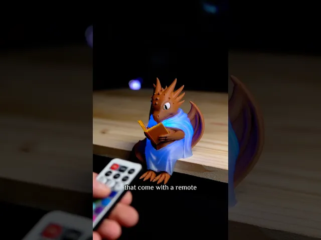 Perched Dragon Reader- LED Tea Light Cover video thumbnail