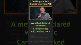 What is a static method - Cracking the Java Coding Interview