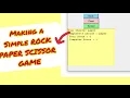 Making Simple ROCK PAPER SCISSORS game using tkinter python part - 1