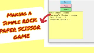 Making Simple ROCK PAPER SCISSORS game using tkinter python part - 1