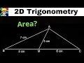 2D Trigonometry Determine Area