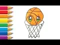 Learn Colors for Kids with Basketball Game Ball Coloring Pages for Toddlers