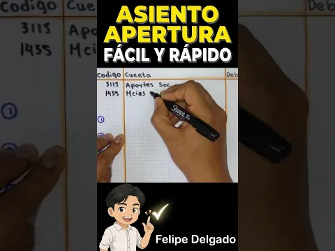 Cómo Hacer un ASIENTO DE APERTURA en Contabilidad (Con Ejemplo) 📊 #shorts