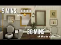 Building a Bathroom in BLOXBURG in 5 15 and 30 MINUTES