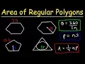 Area of Regular Polygons - Hexagons Pentagons Equilateral Triangles With Inscribed Circles