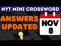 NYT Mini Crossword Answers for Nov 8 NYT Mini Crossword Friday Answers Explained