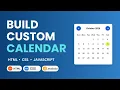 2025 Calendar Project Using HTML CSS JavaScript Full Step-by-Step Tutorial for Beginners