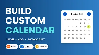 2025 Calendar Project Using HTML CSS JavaScript Full Step-by-Step Tutorial for Beginners