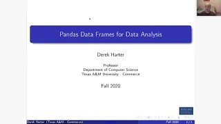 CSci 574 Machine Learning U02-3 Pandas DataFrames for Data Analytics
