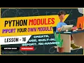 Modules in Python Create Import own Module Python for Beginner Learn Python Tutorial