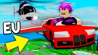 FUGI DA POLÍCIA com CARRO VOADOR! (Brookhaven)