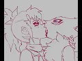 Digimon Tamers - Renamon and Ruki Makino Kiss by Ungulatr GIF