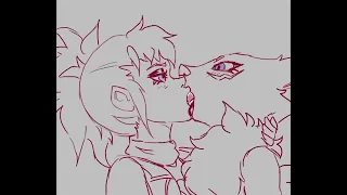 Digimon Tamers - Renamon and Ruki Makino Kiss by Ungulatr GIF
