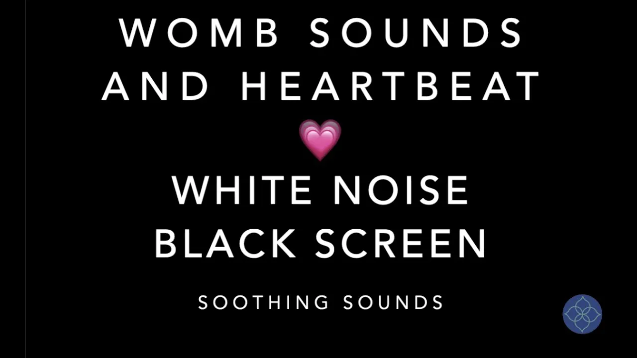 Womb Sounds & Heartbeat | Baby White Noise BLACK SCREEN | Calm Crying & Soothe Your Baby to Sleep 💗