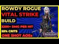 PF WOTR ENHANCED - ROWDY ROGUE VITAL STRIKE Build 3K DMG 55 CRITS ONE SHOT AoEs