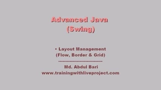 Advanced Java Swing - Bangla Tutorial Layout Management