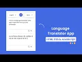Language Translator App using HTML CSS Javascript Code With Harsh