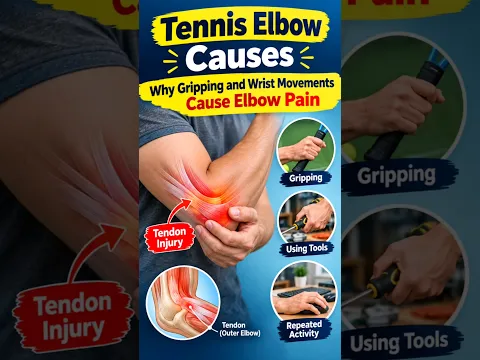 Tennis Elbow Causes | Why Gripping and Wrist Movements Cause Elbow Pain #shorts