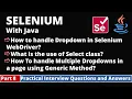 Part8-Selenium with Java Tutorial Practical Interview Questions and Answers DropDowns
