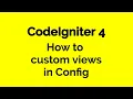 CodeIgniter 4 HMVC - How to custom multiple views using Config