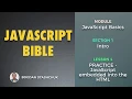 04 PRACTICE - JavaScript embedded into the HTML JAVASCRIPT BASICS