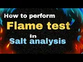 Flame test how to perform flame test in salt analysis