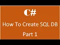 C - HowToCreateSQLDatabase