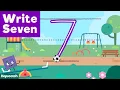 Write 7 Seven - Number Formation Song