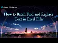 How to Batch Find and Replace Text in Excel Files Ninetu File Batcher