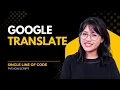 Google Translator using Single line of code Python library dee - translator