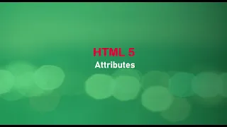 HTML Attributes Explained id class style src href Boolean attributes