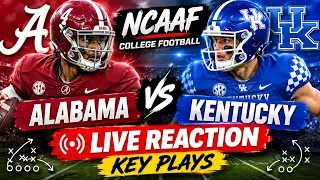 Alabama vs Kentucky – LIVE Reaction | NCAAF College Football Key Plays