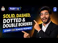 Learn CSS Border Property Solid Dashed Dotted Double Borders