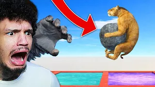 DINOSSAUROS vs ARMADILHA DE PEDRA GIGANTES em ARBS! (Reação)