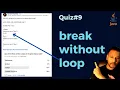 Quiz - JAVA break without loop and switch case