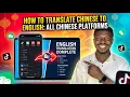 How to use Google Translator to translate Chinese to English