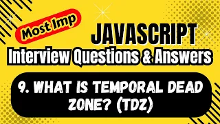 JavaScript Temporal Dead Zone TDZ Explained let const vs var JS Interview Questions