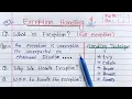 Exception Handling in Java ArithmeticException