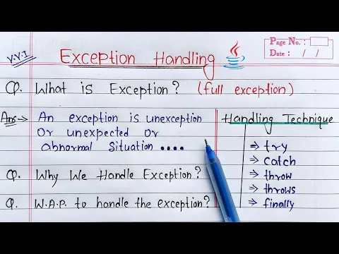 Exception Handling in Java | ArithmeticException - YouTube thumbnail
