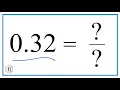 0 32 as a Fraction simplified form